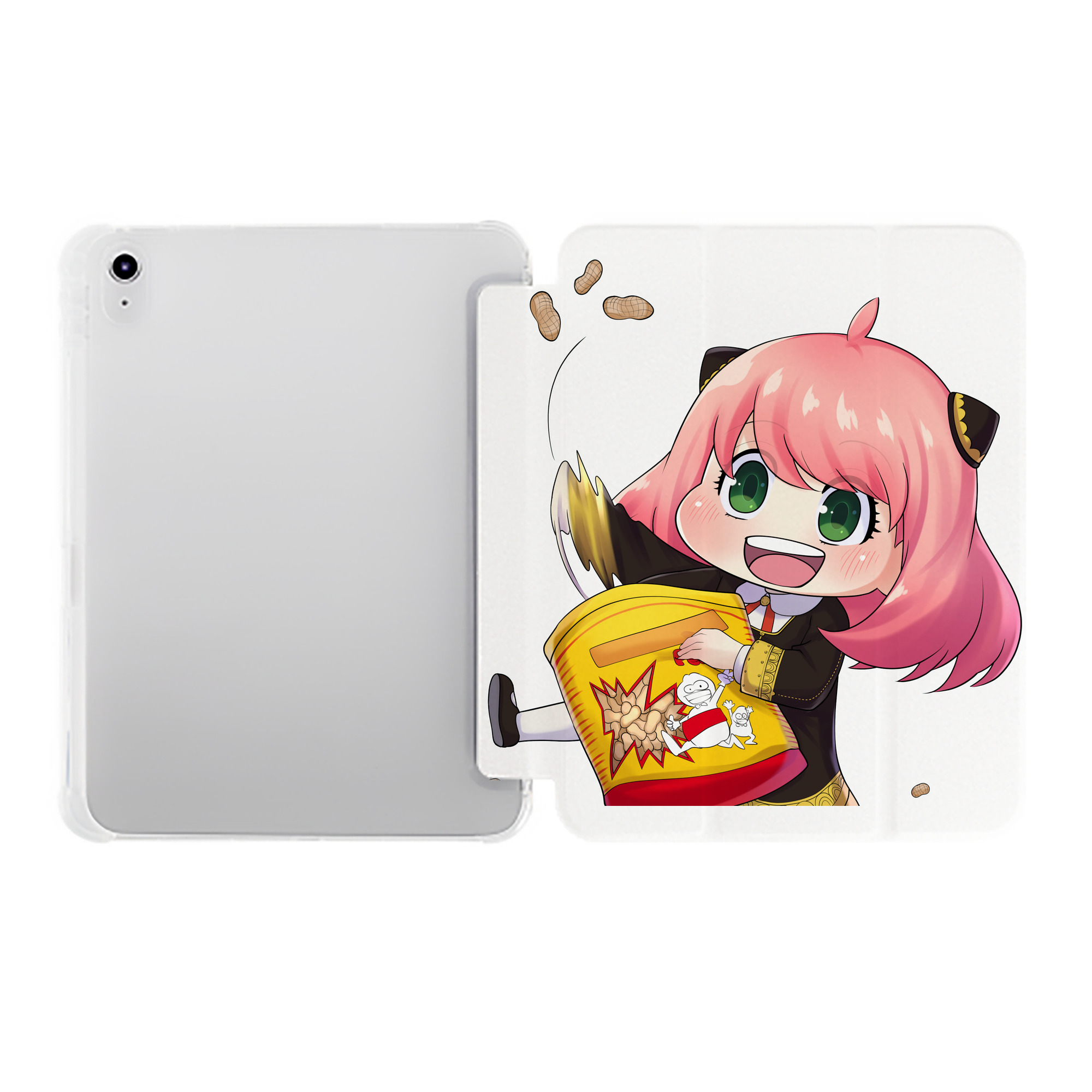 （画像用） SPY×FAMILY间谍家家酒 IPad ケース ペン収納付き 三つ折りスタンド PUレザー×シリコン 対応機種9.5/10.5/10.9インチ